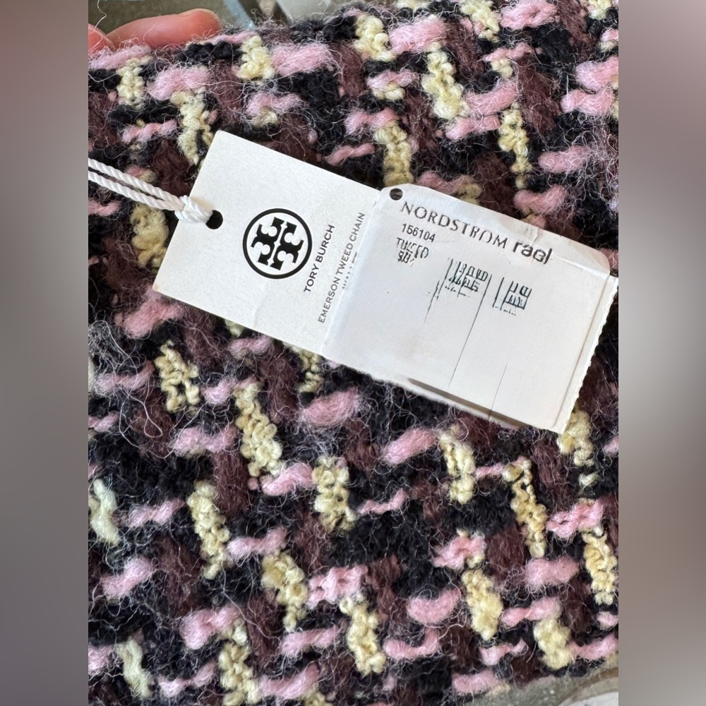 TORY BURCH Small Kira Tweed Wool Blend Convertible Shoulder Bag New - Picture 3 of 3